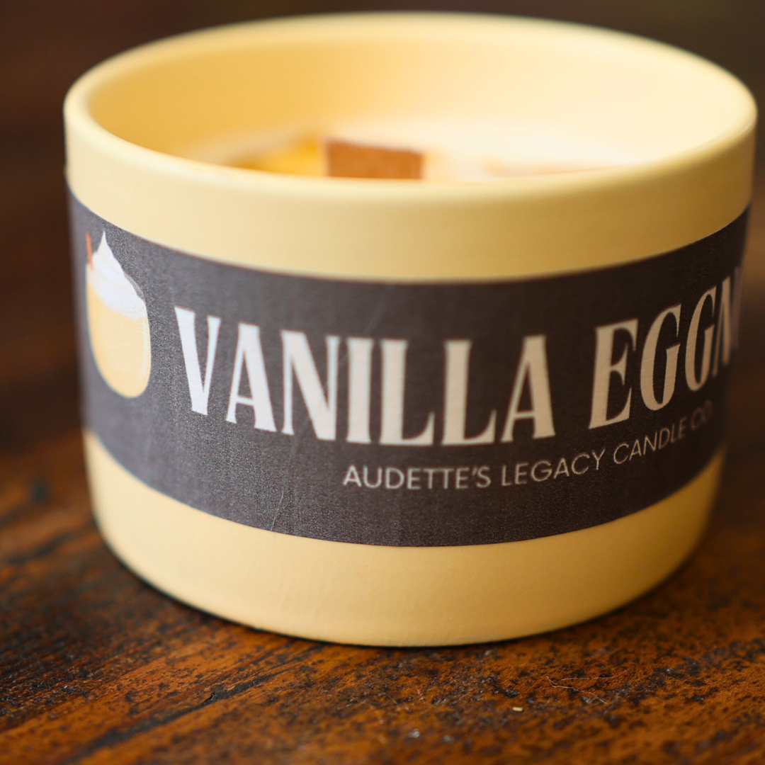 Vanilla Eggnog Wood Wick Candle