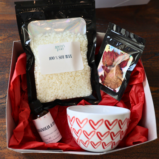 DIY Valentine Candle-Making Kit – Choose Your Scent & Heart Bowl