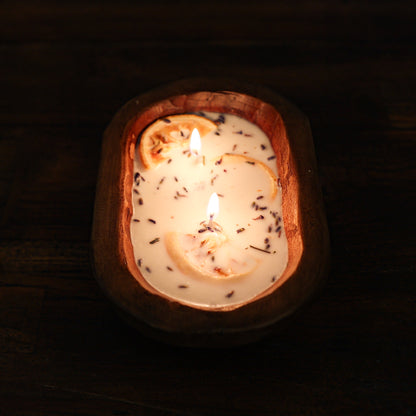 Mini Rustic Doughbowl Candle