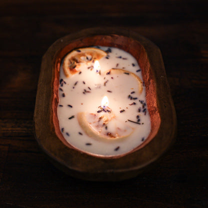 Mini Rustic Doughbowl Candle