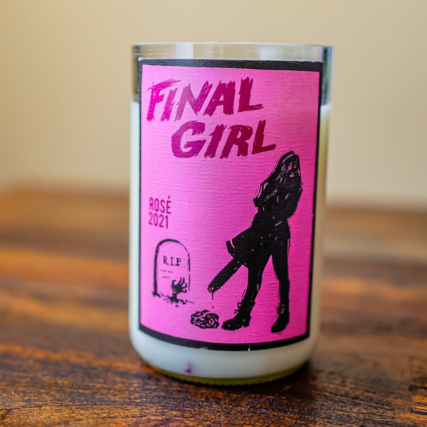 Repurposed Final Girl Wine Candle