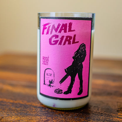 Repurposed Final Girl Wine Candle