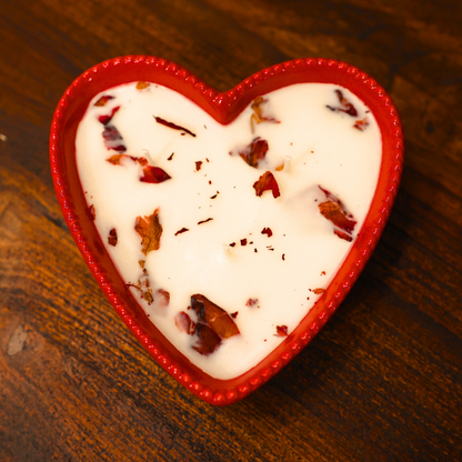 Elegant Soy Candle in Heart-Shaped Vessel