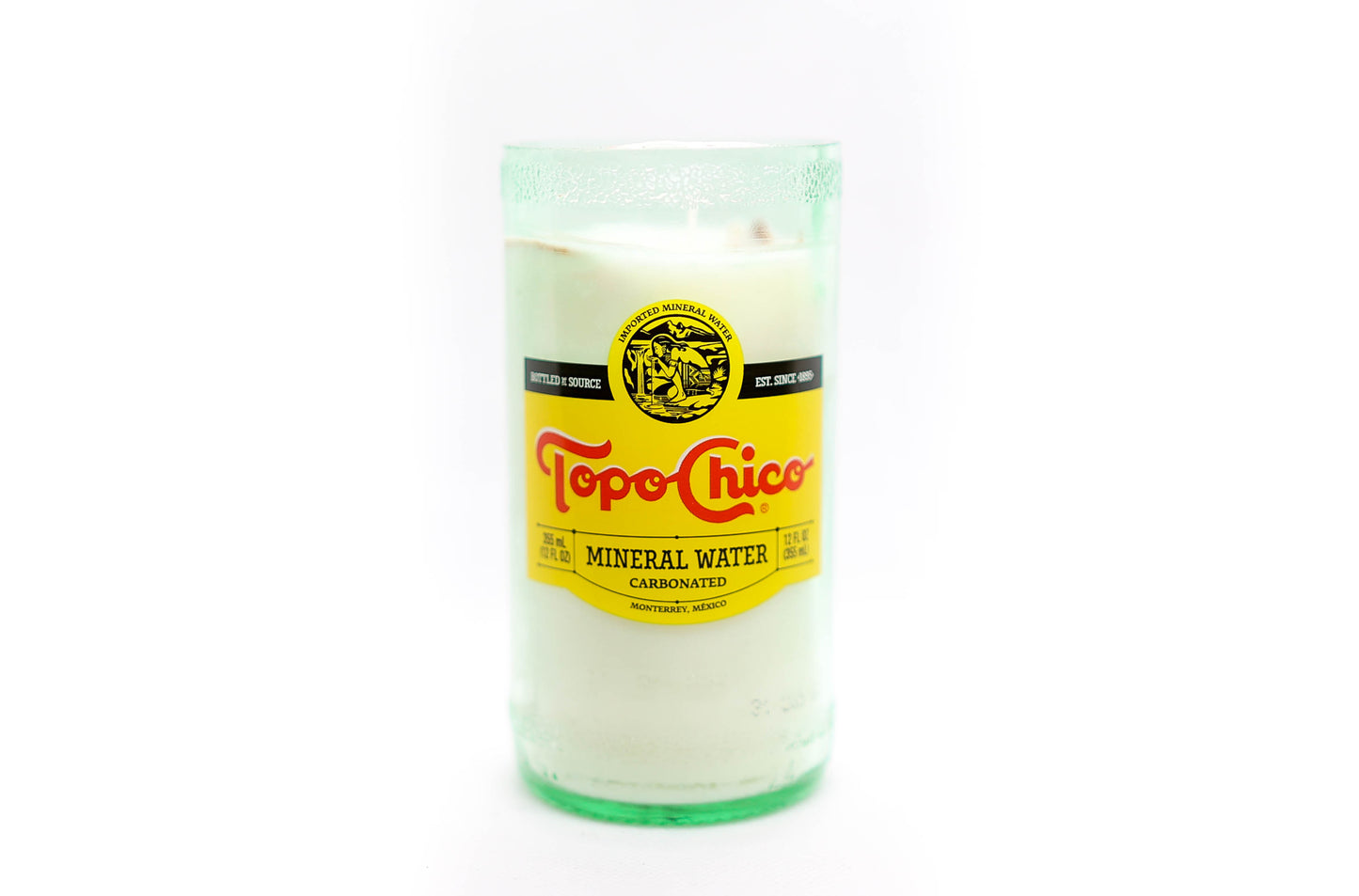 Topo Chico Soy Candle Repurposed